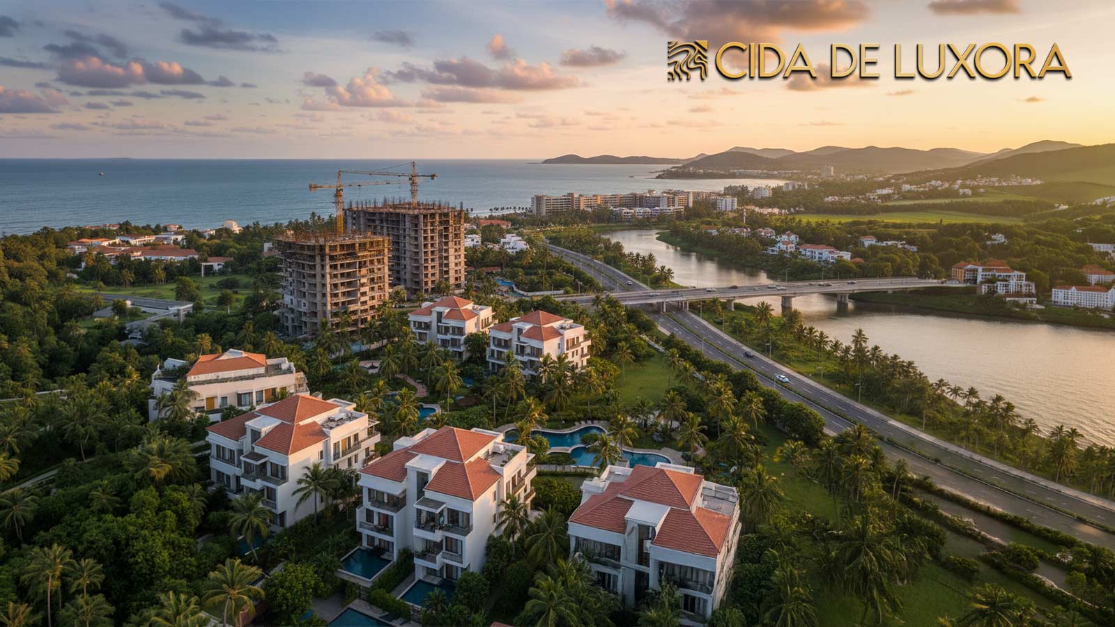 Luxury coastal landscape in the Goa–Sindhudurg corridor highlighting tourism growth, airport connectivity, and structured villa communities shaping maha goa real estate investment 2026.