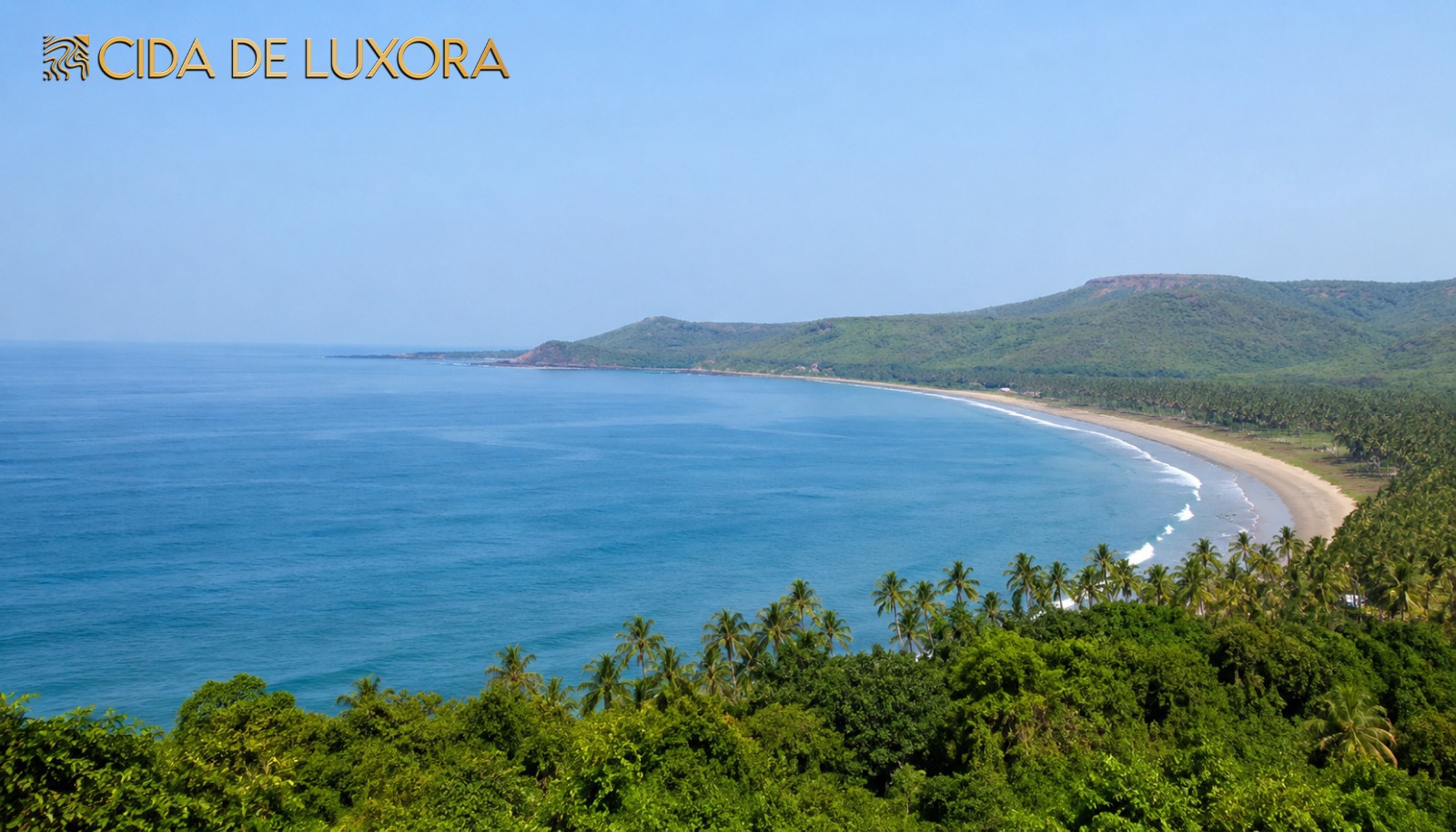Scenic coastal landscape in Sindhudurg representing Maha Goa Real Estate Investment, featuring lush greenery, blue waters, and a peaceful shoreline that reflects the region's growing infrastructure, tourism, and long-term investment potential.
