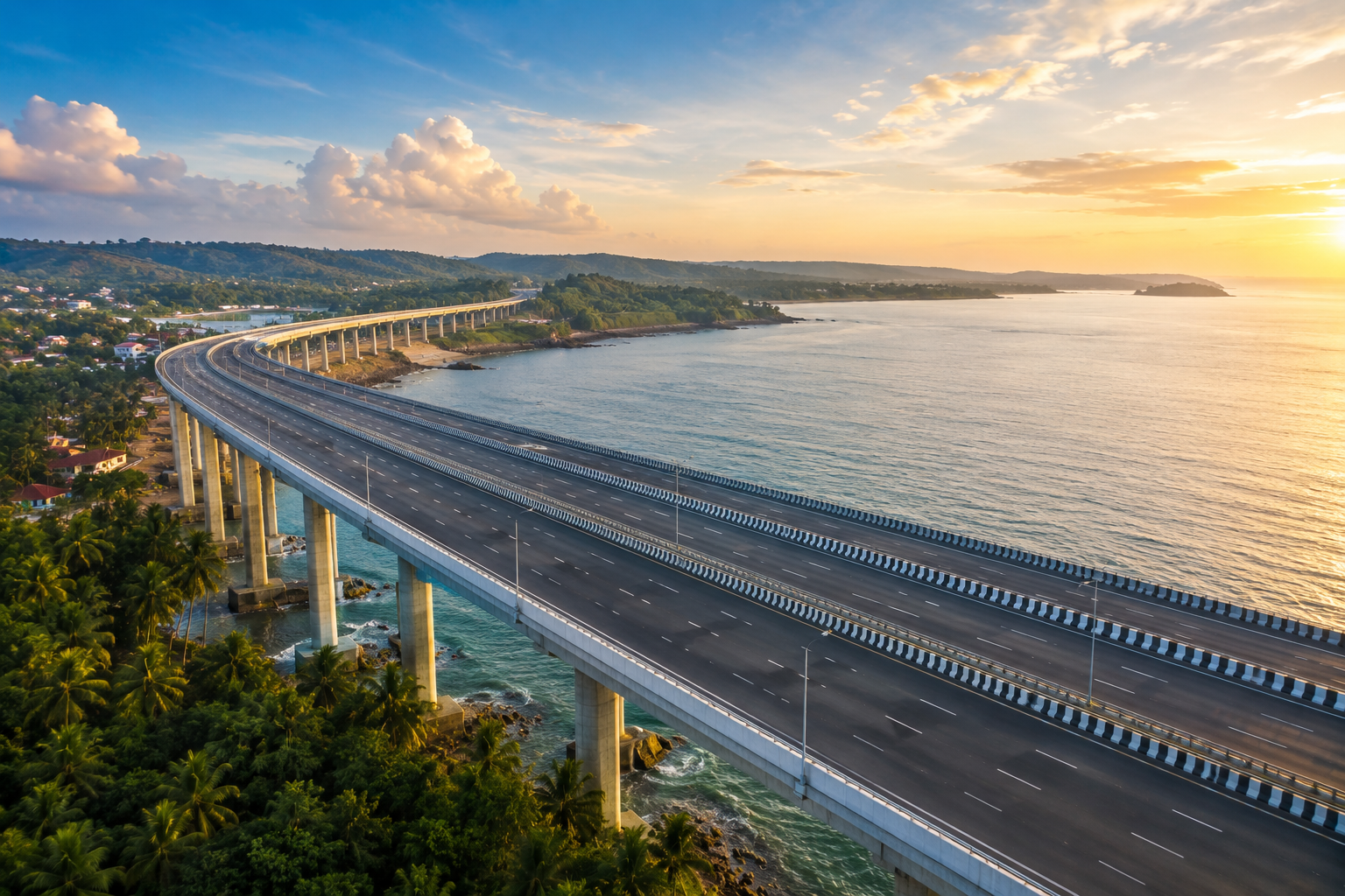 Porvorim Elevated Corridor showcasing six-lane infrastructure and coastal connectivity in North Goa